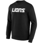 Detroit Lions Alternate Colour Wordmark Crew Sweatshirt - Mens - Big & Tall