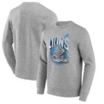 Detroit Lions End Around Helmet Graphic Crew Sweatshirt - Mens