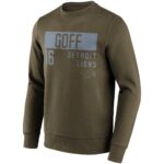 Detroit Lions Fashion Name & Number Crew Sweatshirt - Jared Goff - Mens