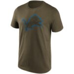 Detroit Lions Khaki Colour Pop Graphic T-Shirt - Mens