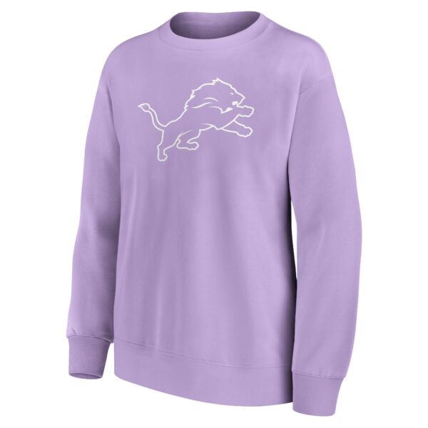 Detroit Lions Mono Logo Graphic Oversized Crew Sweatshirt - Womens - Image 2