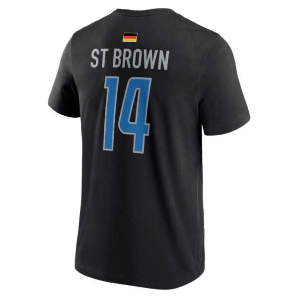 Detroit Lions Name and Number T-Shirt - Amon-Ra St. Brown 14 - Mens - Image 3