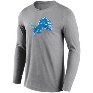 Detroit Lions Neutral Colour Logo Long Sleeve T-Shirt - Mens