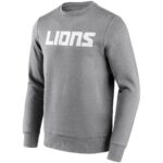 Detroit Lions Neutral Colour Wordmark Crew Sweatshirt - Mens - Big & Tall