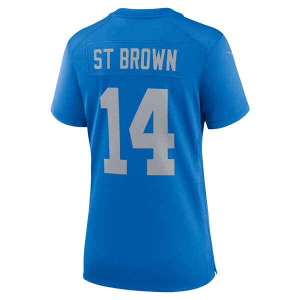Detroit Lions Nike Alternate Game Jersey Throwback  - Blue - Amon-Ra St. Brown - Womens - Image 3