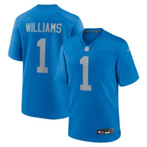Detroit Lions Nike Alternate Game Jersey Throwback - Blue - Jameson Williams - Mens