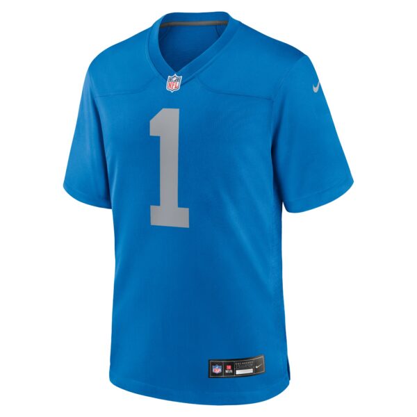 Detroit Lions Nike Alternate Game Jersey Throwback - Blue - Jameson Williams - Mens - Image 2