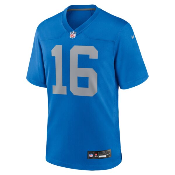 Detroit Lions Nike Alternate Game Jersey Throwback - Blue - Jared Goff - Mens - Image 2