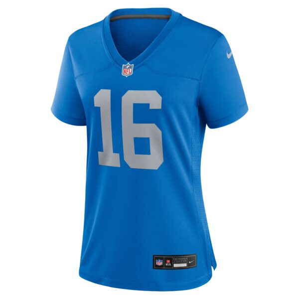 Detroit Lions Nike Alternate Game Jersey Throwback  - Blue - Jared Goff - Womens - Image 2