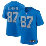 Detroit Lions Nike Alternate Game Jersey Throwback - Blue - Sam LaPorta - Mens
