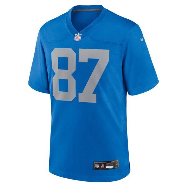 Detroit Lions Nike Alternate Game Jersey Throwback - Blue - Sam LaPorta - Mens - Image 2