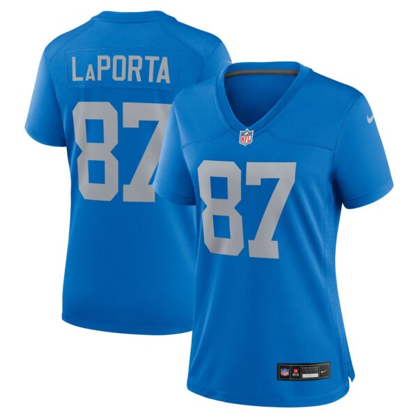 Detroit Lions Nike Alternate Game Jersey Throwback  - Blue - Sam LaPorta - Womens
