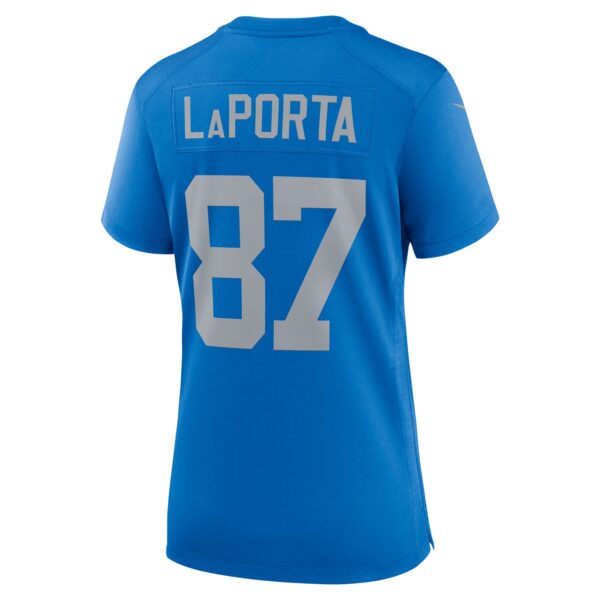 Detroit Lions Nike Alternate Game Jersey Throwback  - Blue - Sam LaPorta - Womens - Image 3