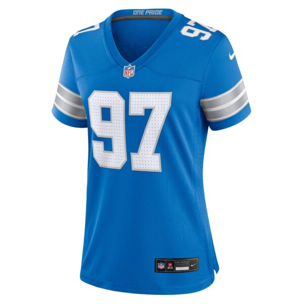 Detroit Lions Nike Home Game Jersey - Blue - Aidan Hutchinson - Womens - Image 2