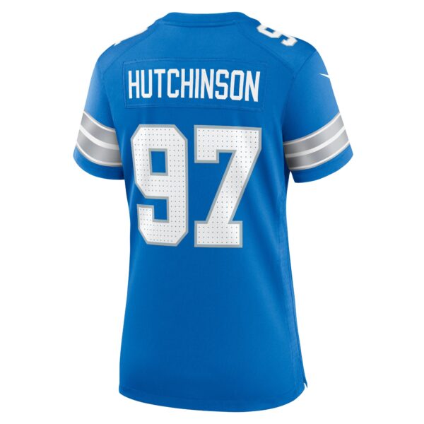 Detroit Lions Nike Home Game Jersey - Blue - Aidan Hutchinson - Womens - Image 3