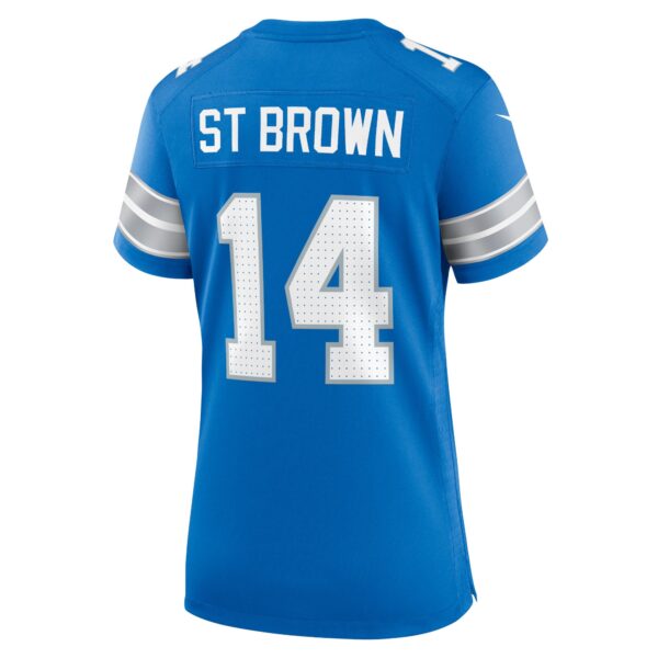 Detroit Lions Nike Home Game Jersey - Blue - Amon-Ra St. Brown - Womens - Image 3