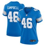 Detroit Lions Nike Home Game Jersey - Blue - Jack Campbell - Womens