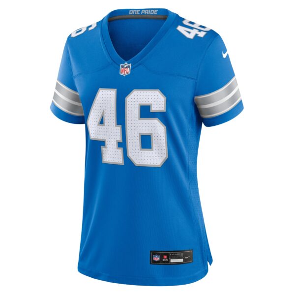 Detroit Lions Nike Home Game Jersey - Blue - Jack Campbell - Womens - Image 2