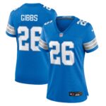 Detroit Lions Nike Home Game Jersey - Blue - Jahmyr Gibbs - Womens