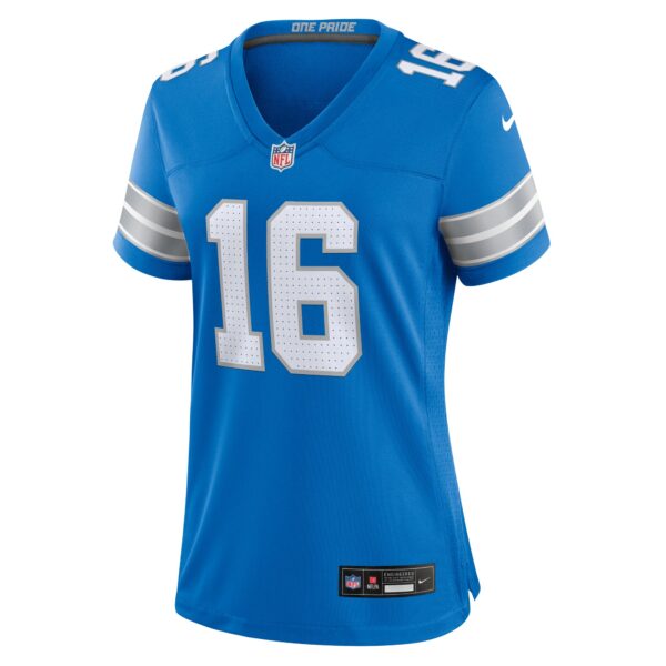 Detroit Lions Nike Home Game Jersey - Blue - Jared Goff - Womens - Image 2