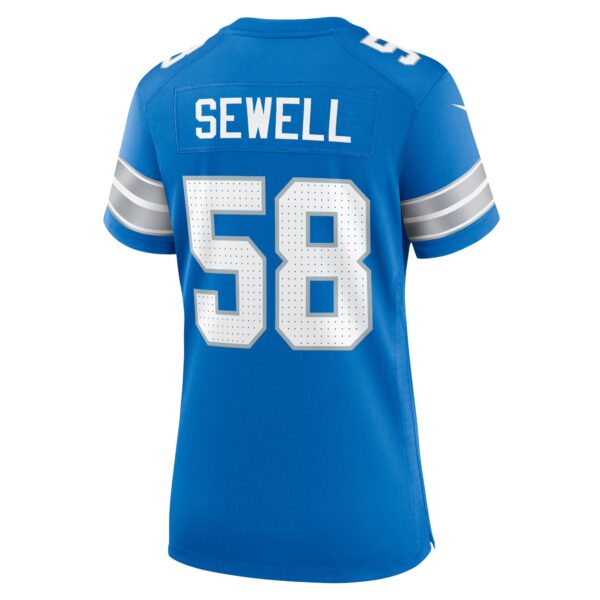 Detroit Lions Nike Home Game Jersey - Blue - Penei Sewell - Womens - Image 3