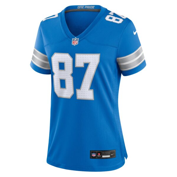 Detroit Lions Nike Home Game Jersey - Blue - Sam LaPorta - Womens - Image 2