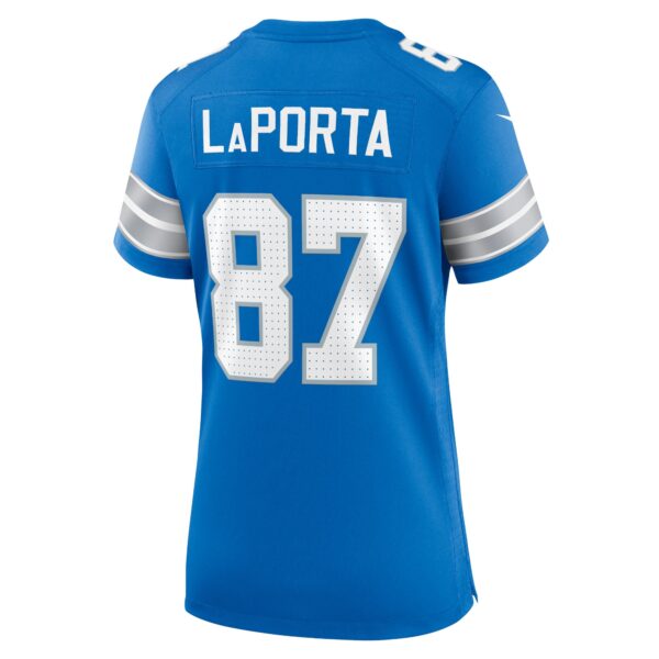 Detroit Lions Nike Home Game Jersey - Blue - Sam LaPorta - Womens - Image 3
