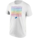Detroit Lions Pride Graphic T-Shirt - White - Mens