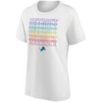 Detroit Lions Pride Graphic T-Shirt - White - Womens