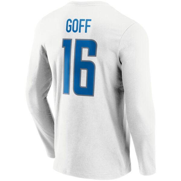 Detroit Lions Road Name & Number Long Sleeve T-Shirt - Jared Goff - Mens - Image 2
