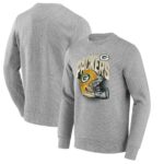 Green Bay Packers End Around Helmet Graphic Crew Sweatshirt - Mens