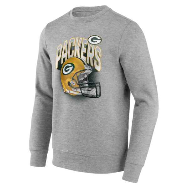 Green Bay Packers End Around Helmet Graphic Crew Sweatshirt - Mens - Image 2