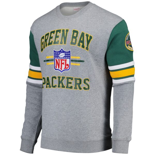 Green Bay Packers Mitchell & Ness All Over Crew 4.0 Vintage Logo - Mens - Image 2