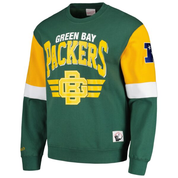 Green Bay Packers Mitchell & Ness All Over Print 3.0 Crew - Mens - Image 2