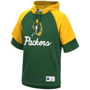 Green Bay Packers Mitchell & Ness Short Sleeve Fleece Hoodie