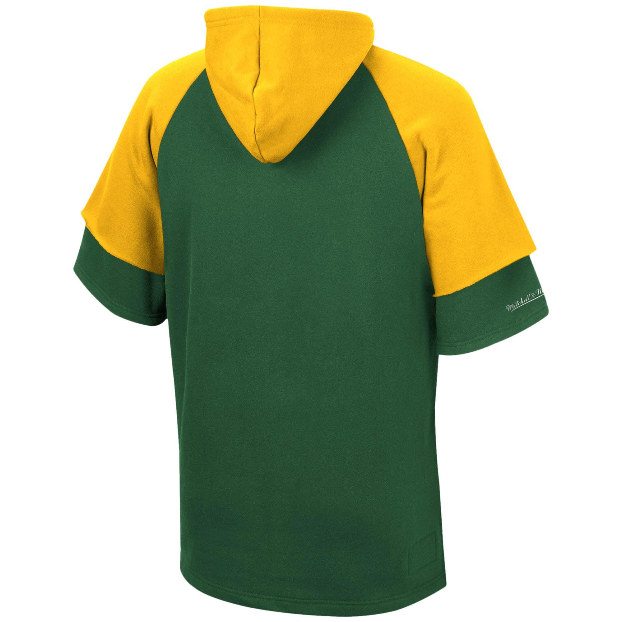 Green Bay Packers Mitchell & Ness Short Sleeve Fleece Hoodie - Image 2