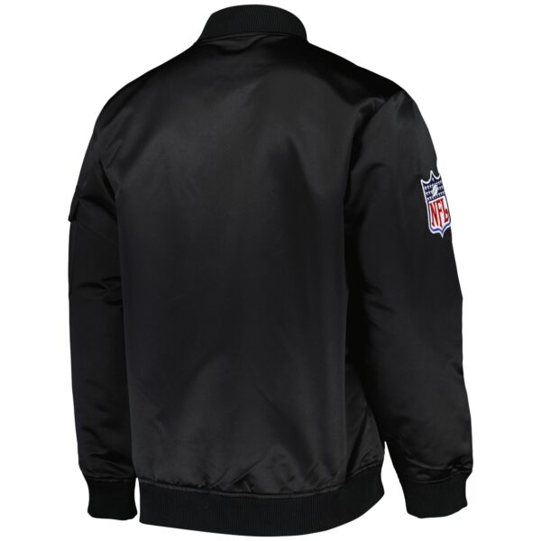 Green Bay Packers Mitchell & Ness Team Leader Satin Bomber Jacket - Mens - Image 3