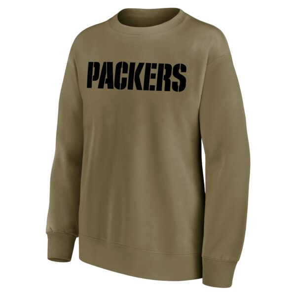 Green Bay Packers Mono Logo Graphic Oversized Crew Sweatshirt - Womens - Image 2