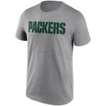 Green Bay Packers Neutral Colour Wordmark T-Shirt - Mens - Big & Tall