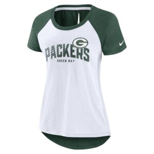 Green Bay Packers Nike Back Slit Fashion Top - Womens