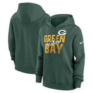 Green Bay Packers Nike Club Fleece Hoodie - Womens