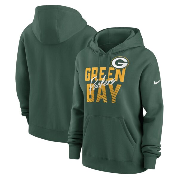 Green Bay Packers Nike Club Fleece Hoodie - Womens