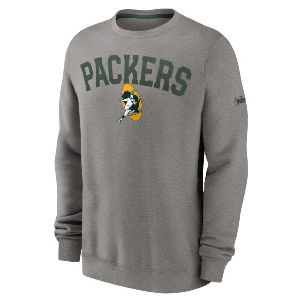 Green Bay Packers Nike Club Rewind Fleece Crew - Mens - Image 2