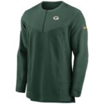 Green Bay Packers Nike Coaches Half Zip Jacket - Mens