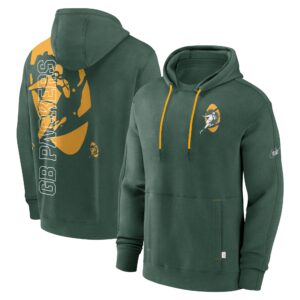 Green Bay Packers Nike Fleece Rewind Hoodie - Mens
