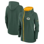 Green Bay Packers Nike Full Zip Hoodie - Womens