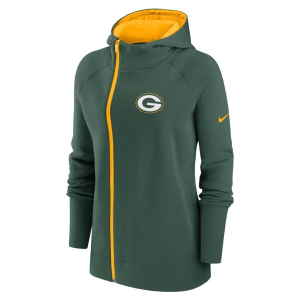 Green Bay Packers Nike Full Zip Hoodie - Womens - Image 2