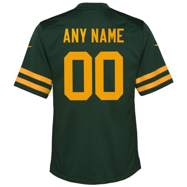 Green Bay Packers Nike Game Alternate Jersey - Custom - Youth - Image 2