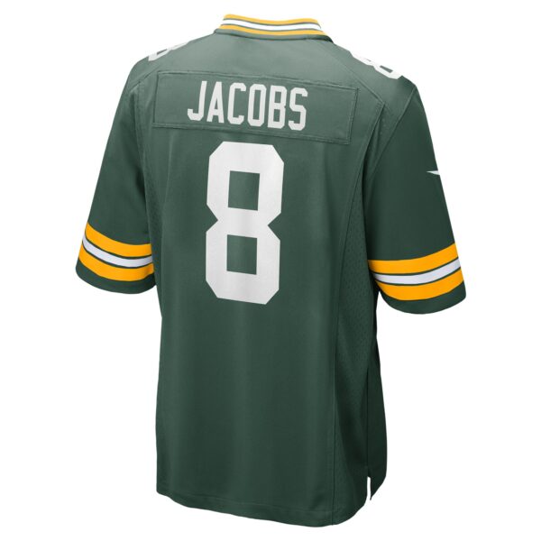 Green Bay Packers Nike Home Game Jersey - Green - Josh Jacobs - Mens - Image 3