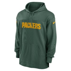 Green Bay Packers Nike Sideline Jersey Hoodie Top - Mens